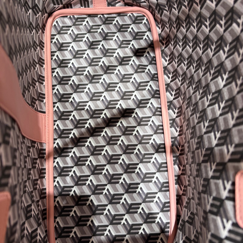 【百搭托特、雙面設計】MCM Reversible Liz Shopper|粉色 Visetos 圖騰帆布包|附內袋|肩背大容量購物袋-8