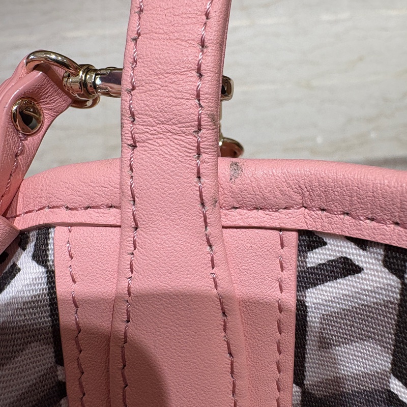 【百搭托特、雙面設計】MCM Reversible Liz Shopper|粉色 Visetos 圖騰帆布包|附內袋|肩背大容量購物袋-12