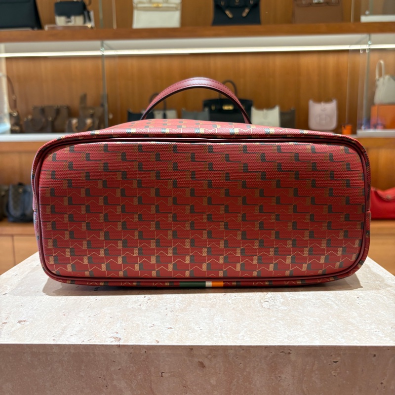 【撞色幾何、低調奢華】MOYNAT TOTE 莫奈托特包|經典M圖騰|條紋撞色設計|大容量通勤手提肩背包-小號-3