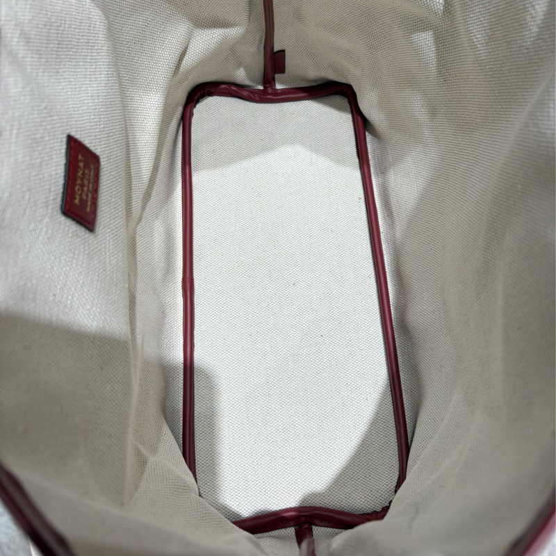 【撞色幾何、低調奢華】MOYNAT TOTE 莫奈托特包|經典M圖騰|條紋撞色設計|大容量通勤手提肩背包-小號-4