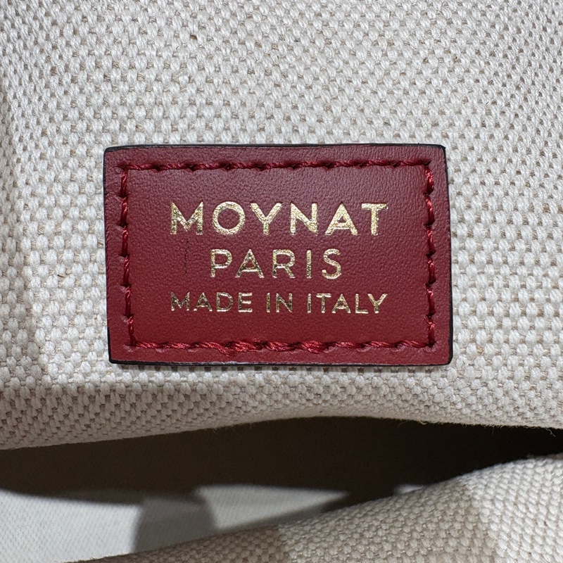 【撞色幾何、低調奢華】MOYNAT TOTE 莫奈托特包|經典M圖騰|條紋撞色設計|大容量通勤手提肩背包-小號-5