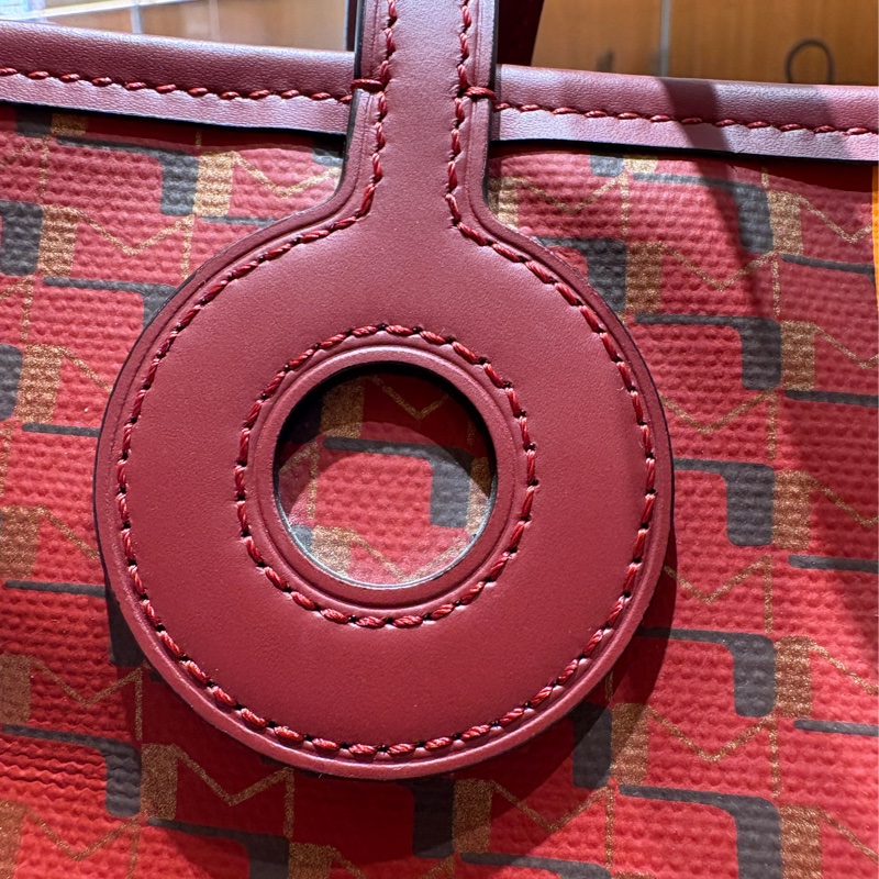 【撞色幾何、低調奢華】MOYNAT TOTE 莫奈托特包|經典M圖騰|條紋撞色設計|大容量通勤手提肩背包-小號-7