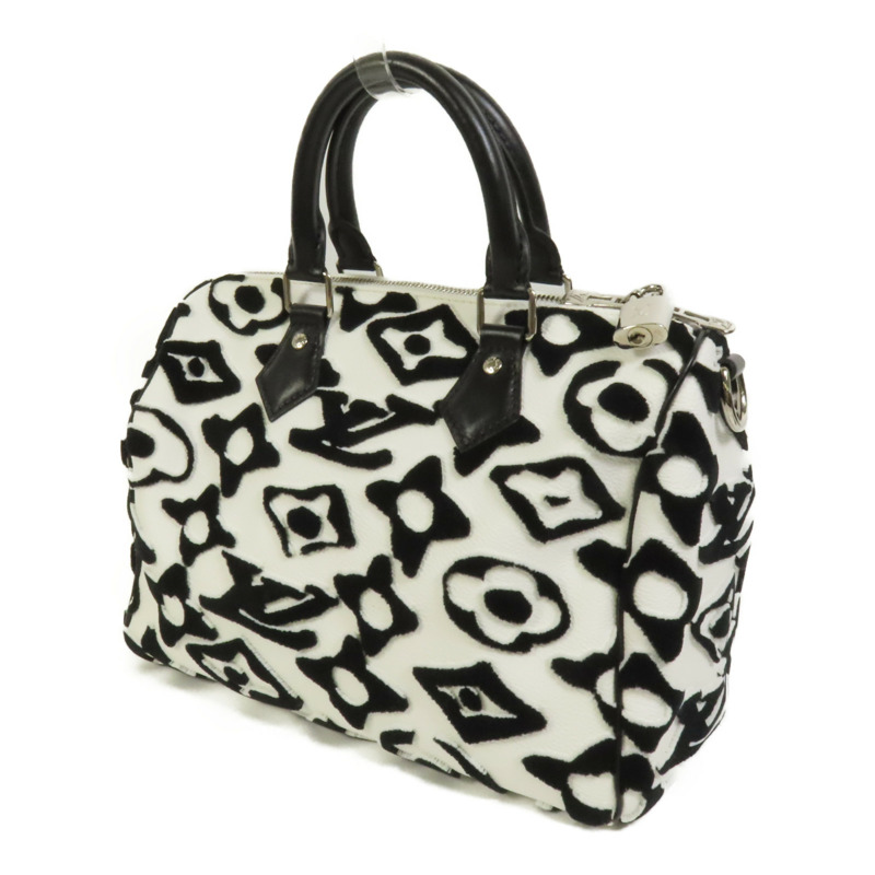 LOUIS VUITTON Tufted Monogram Speedy Bandouliere 25銀扣手挽肩背兩用袋-2