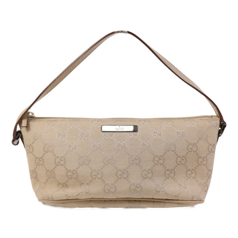 GUCCI 帆布Shoulder Bag銀扣肩背袋