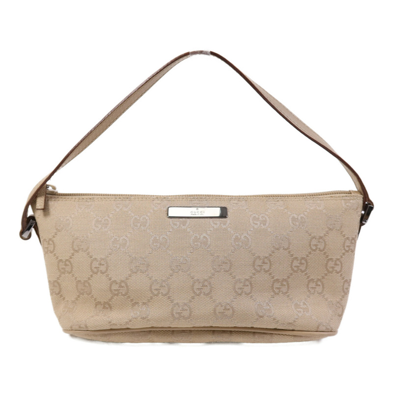 GUCCI 帆布Shoulder Bag銀扣肩背袋-0