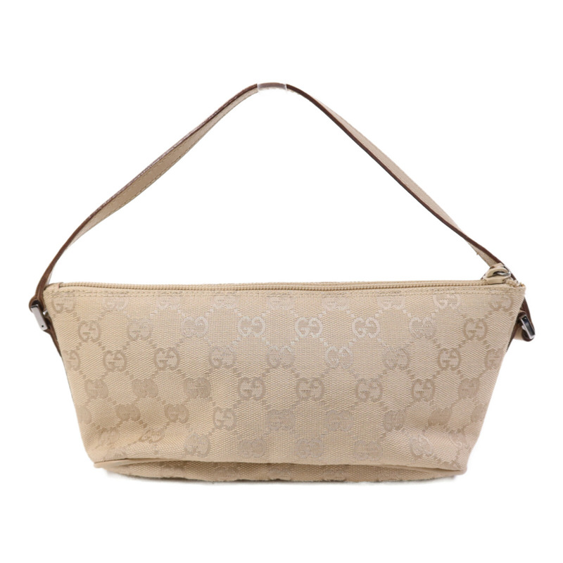 GUCCI 帆布Shoulder Bag銀扣肩背袋-1