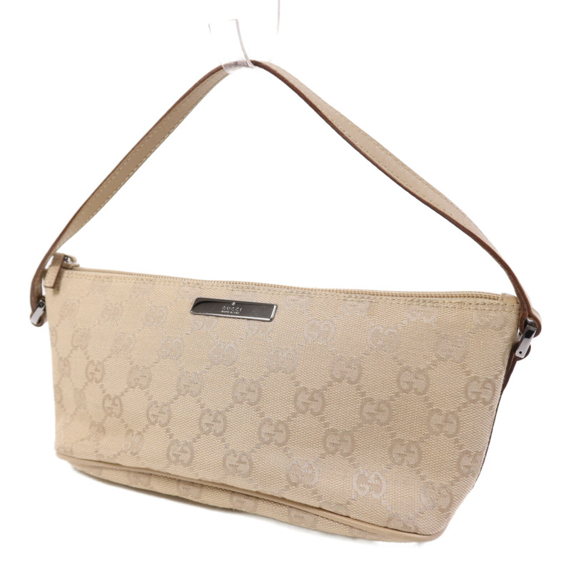 GUCCI 帆布Shoulder Bag銀扣肩背袋-2