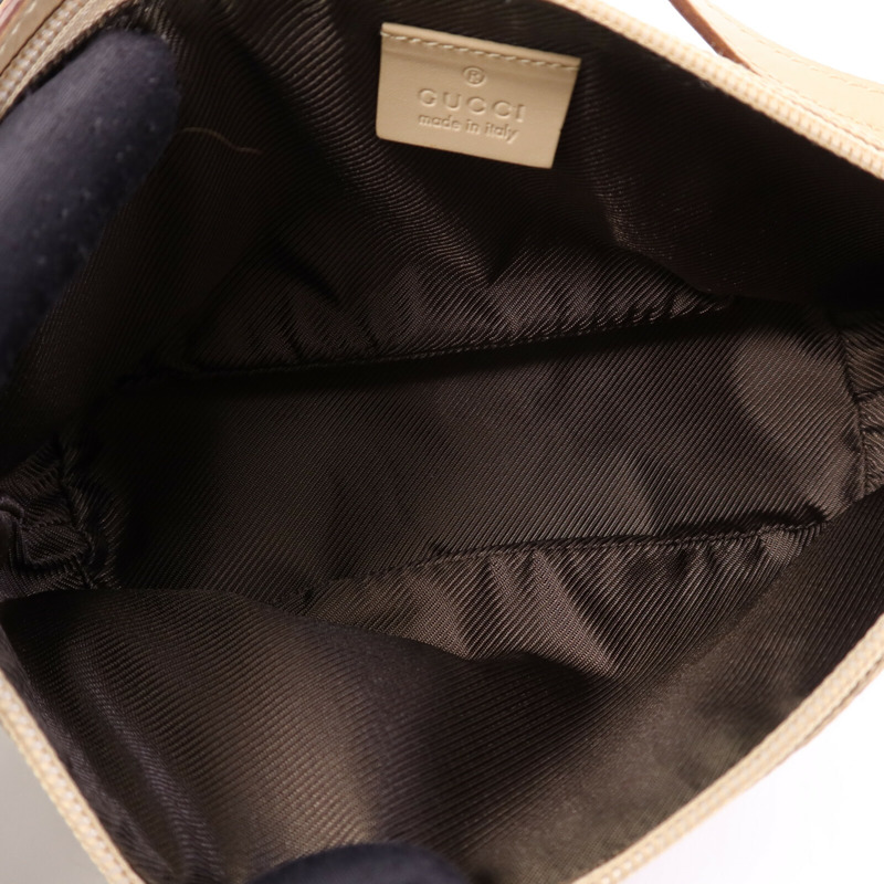 GUCCI 帆布Shoulder Bag銀扣肩背袋-4