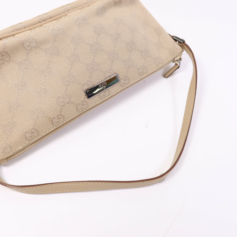 GUCCI 帆布Shoulder Bag銀扣肩背袋-7