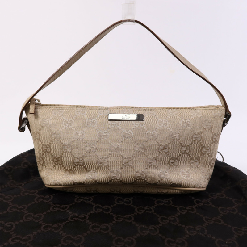 GUCCI 帆布Shoulder Bag銀扣肩背袋-8