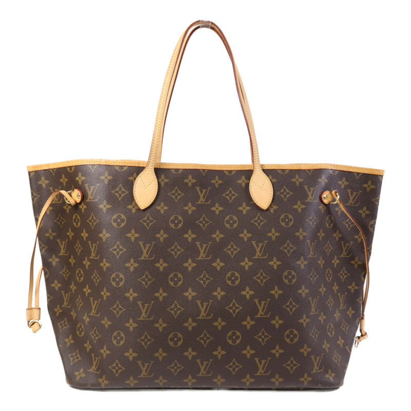 LOUIS VUITTON Monogram Neverfull GM金扣手挽袋-1