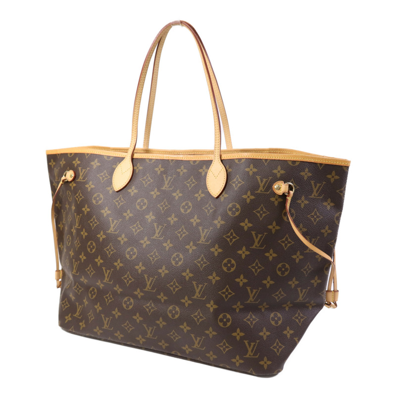 LOUIS VUITTON Monogram Neverfull GM金扣手挽袋-2