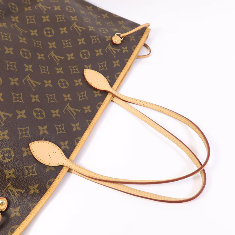 LOUIS VUITTON Monogram Neverfull GM金扣手挽袋-8