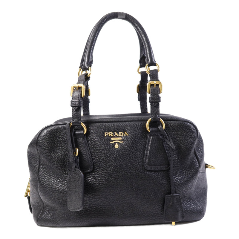 PRADA 牛皮皮革Shoulder Bag金扣肩背袋-0