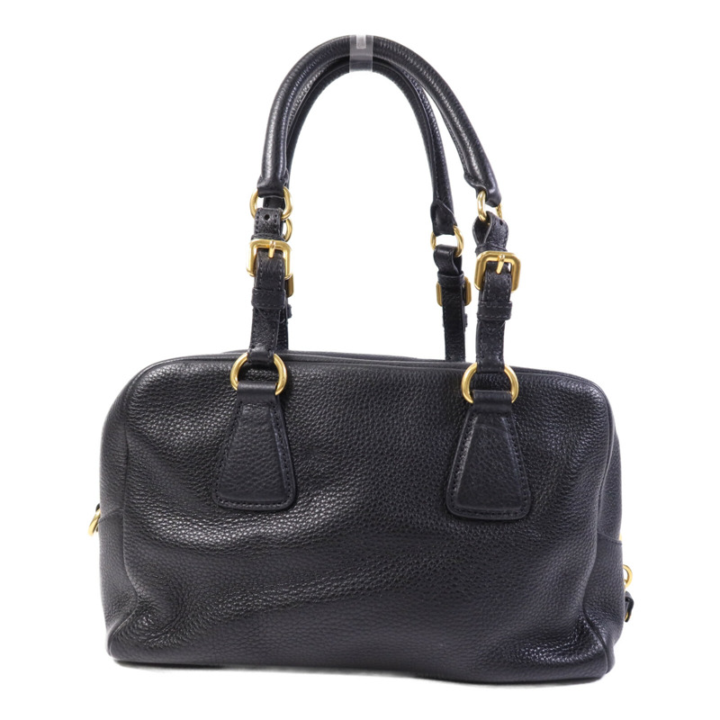PRADA 牛皮皮革Shoulder Bag金扣肩背袋-1