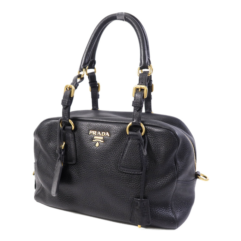 PRADA 牛皮皮革Shoulder Bag金扣肩背袋-2