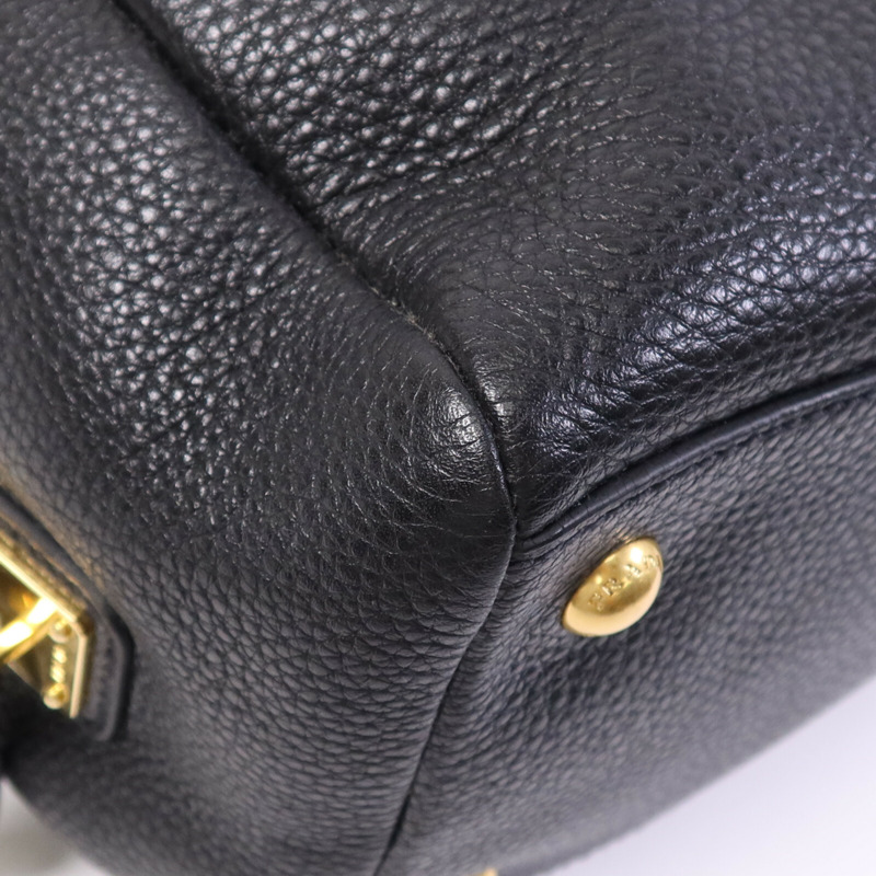 PRADA 牛皮皮革Shoulder Bag金扣肩背袋-10