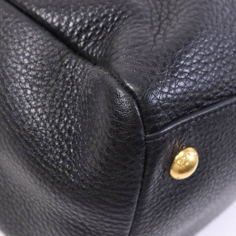 PRADA 牛皮皮革Shoulder Bag金扣肩背袋-12