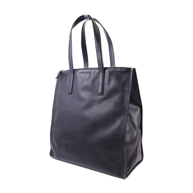 PRADA Saffiano皮革Tote Bag銀扣手挽袋-2