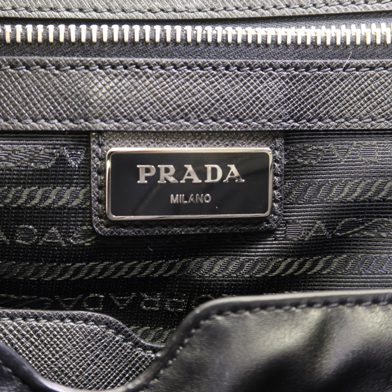PRADA Saffiano皮革Tote Bag銀扣手挽袋-6