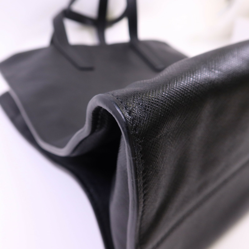 PRADA Saffiano皮革Tote Bag銀扣手挽袋-13