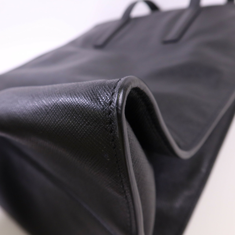 PRADA Saffiano皮革Tote Bag銀扣手挽袋-14