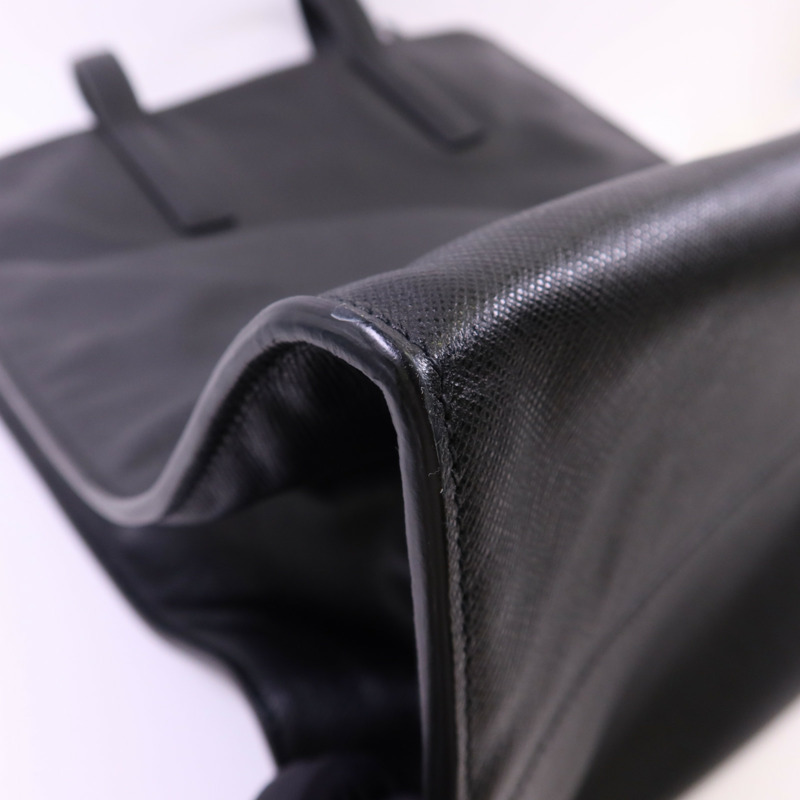 PRADA Saffiano皮革Tote Bag銀扣手挽袋-15