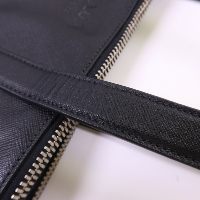 PRADA Saffiano皮革Tote Bag銀扣手挽袋-16