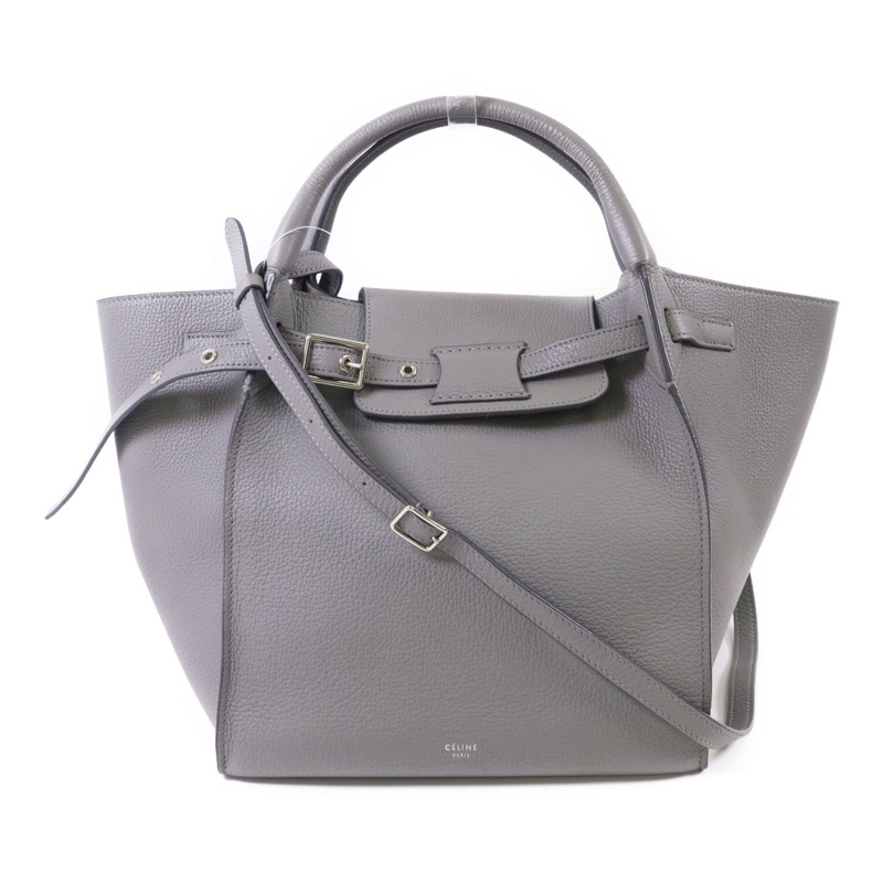 CELINE 牛皮皮革Small Big Bag銀扣手挽肩背兩用袋-0