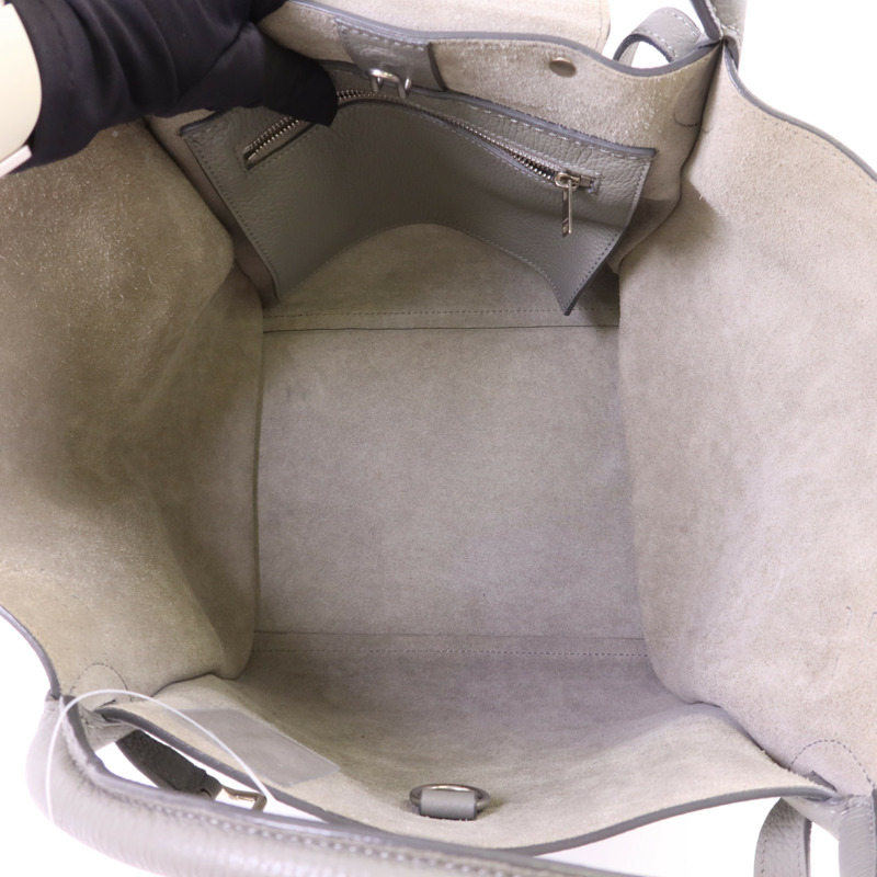 CELINE 牛皮皮革Small Big Bag銀扣手挽肩背兩用袋-5