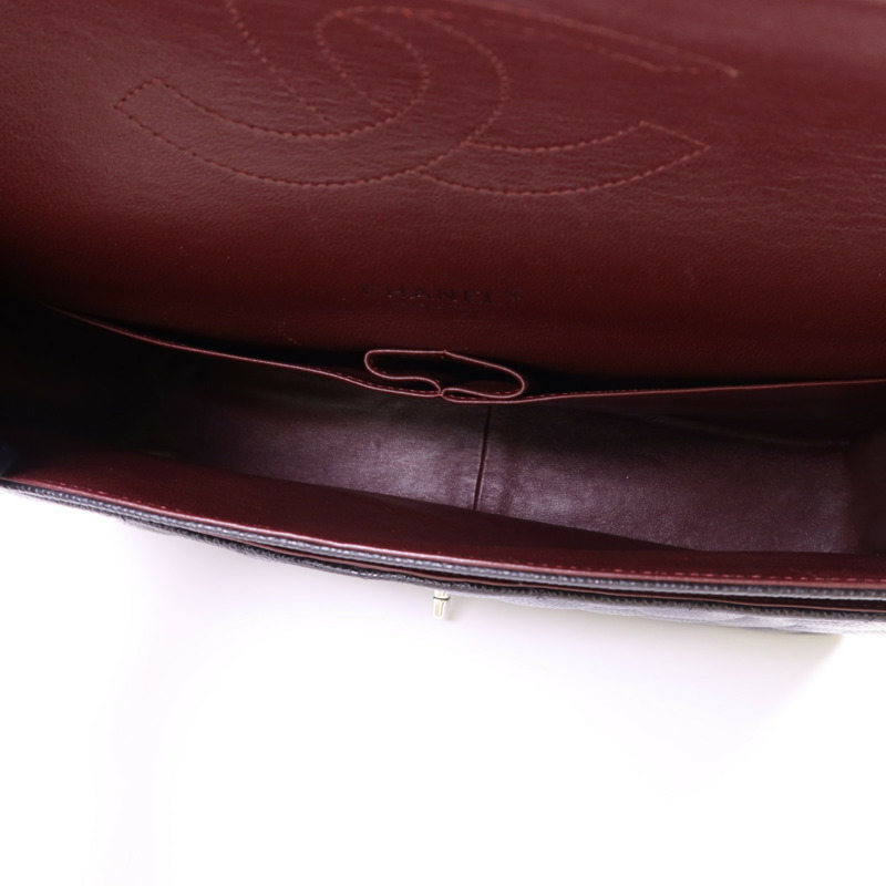 CHANEL 牛皮皮革Maxi Classic銀扣鏈帶肩背袋-6