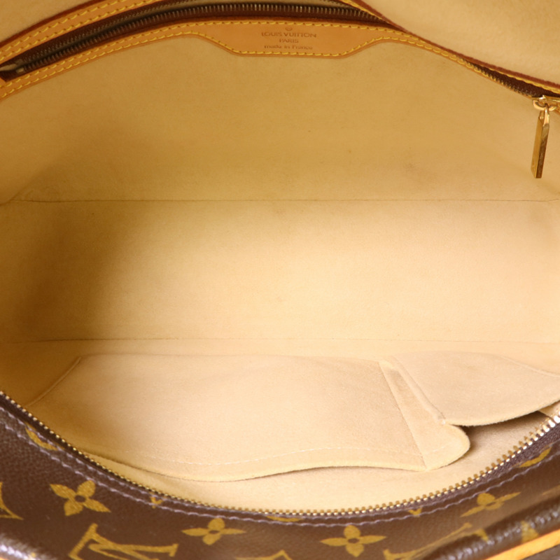 LOUIS VUITTON Monogram Cite GM金扣肩背袋棕色-5