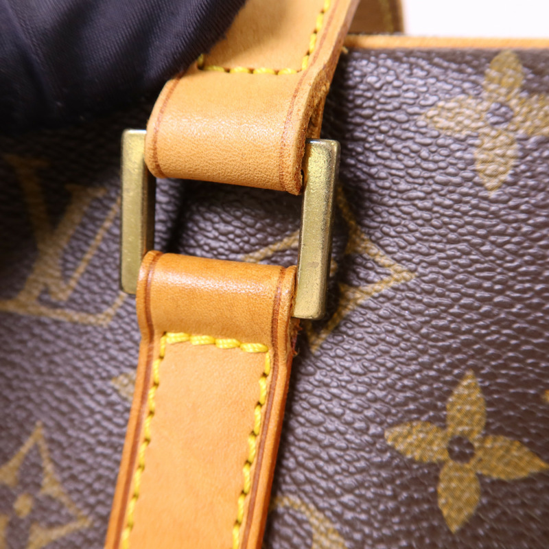LOUIS VUITTON Monogram Cite GM金扣肩背袋棕色-9