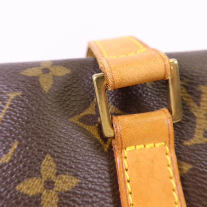 LOUIS VUITTON Monogram Cite GM金扣肩背袋棕色-10