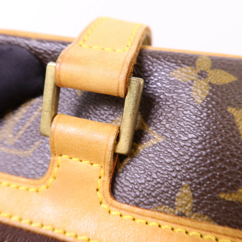 LOUIS VUITTON Monogram Cite GM金扣肩背袋棕色-11