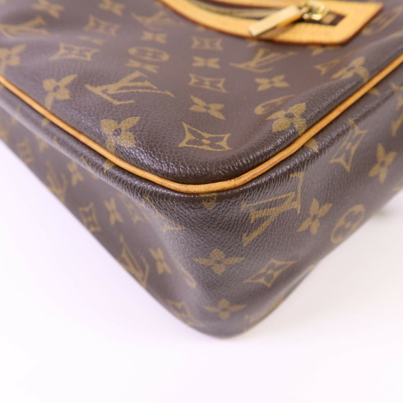 LOUIS VUITTON Monogram Cite GM金扣肩背袋棕色-12