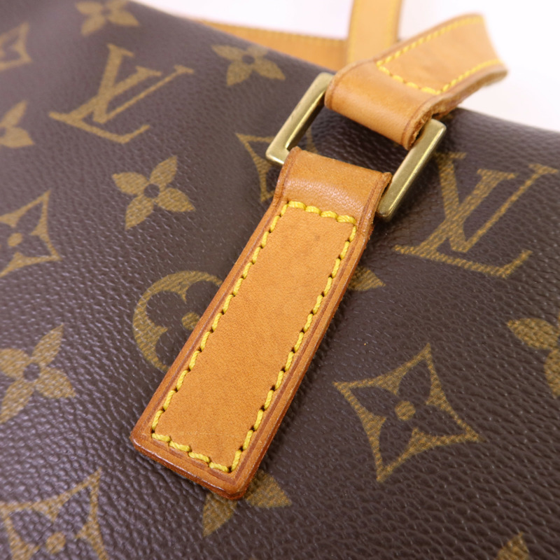 LOUIS VUITTON Monogram Cite GM金扣肩背袋棕色-16