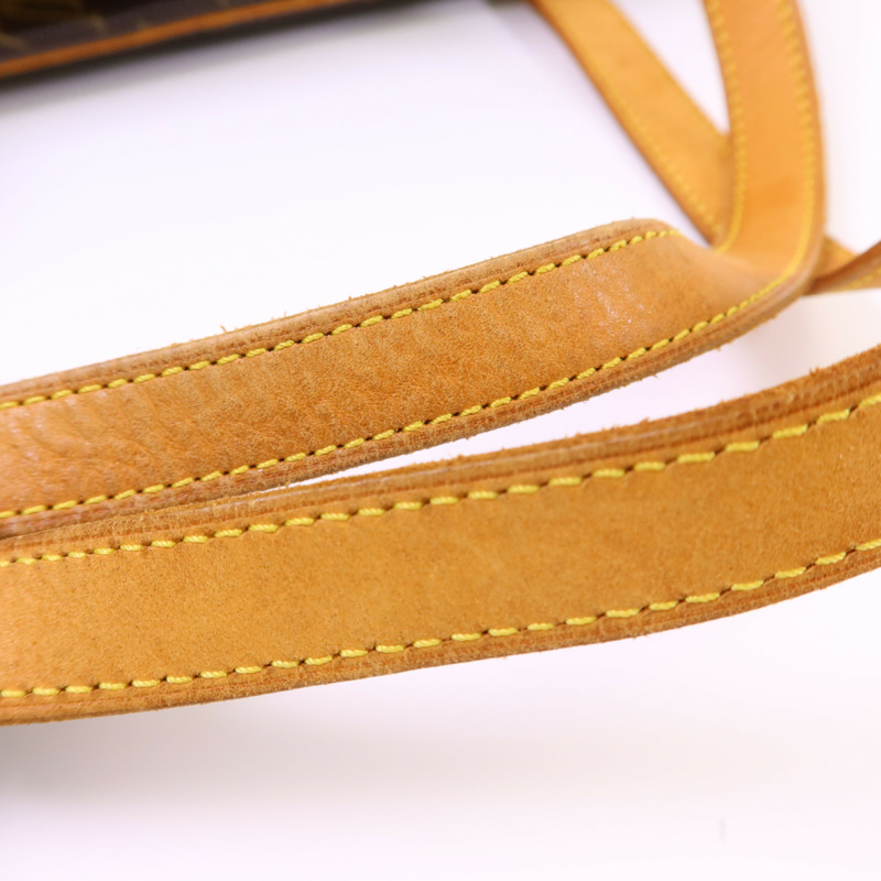 LOUIS VUITTON Monogram Cite GM金扣肩背袋棕色-19