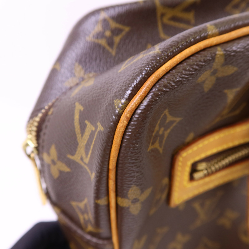 LOUIS VUITTON Monogram Cite GM金扣肩背袋棕色-21