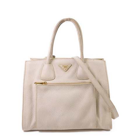 PRADA 牛皮皮革2 Way Shoulder Bag金扣手挽肩背兩用袋