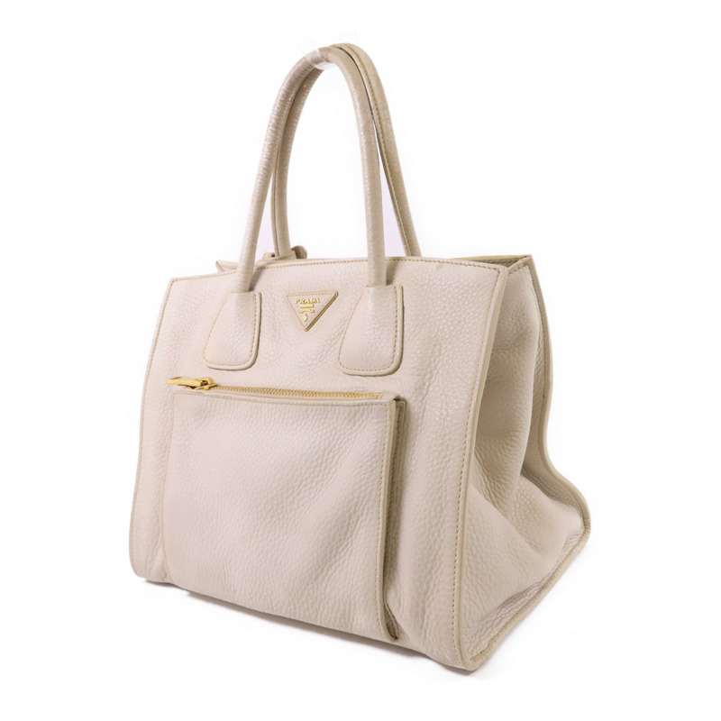 PRADA 牛皮皮革2 Way Shoulder Bag金扣手挽肩背兩用袋-2