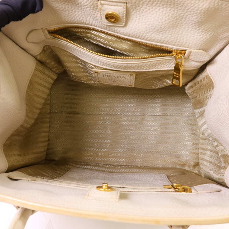 PRADA 牛皮皮革2 Way Shoulder Bag金扣手挽肩背兩用袋-5