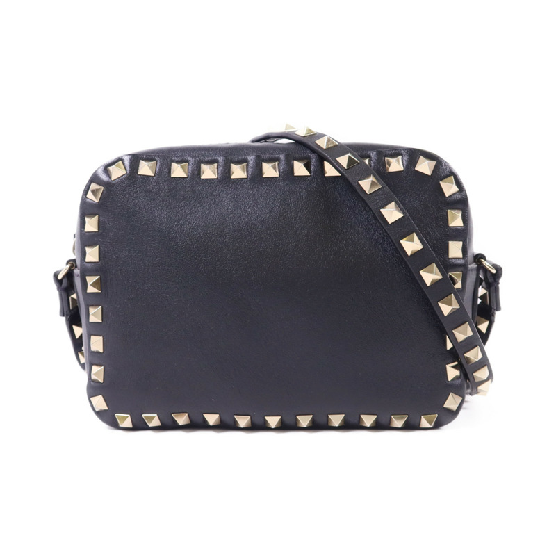 Valentino 牛皮皮革Rockstud Crossbody金扣肩背袋-0