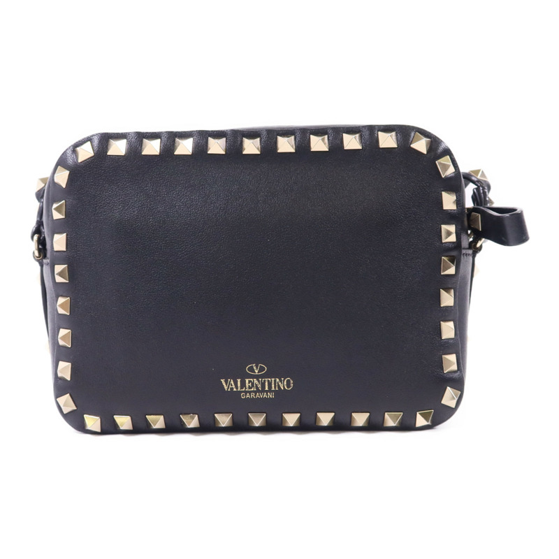 Valentino 牛皮皮革Rockstud Crossbody金扣肩背袋-1