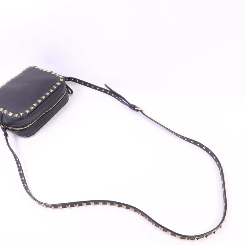 Valentino 牛皮皮革Rockstud Crossbody金扣肩背袋-4