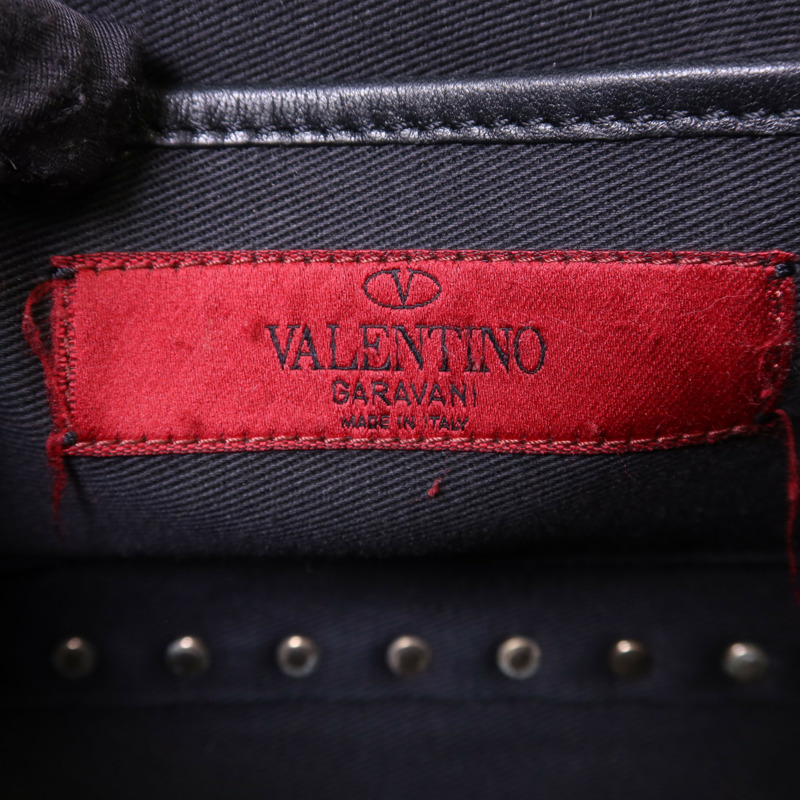 Valentino 牛皮皮革Rockstud Crossbody金扣肩背袋-6