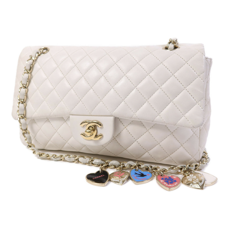 CHANEL 羊皮皮革Classique Valentine金扣鏈帶肩背袋-2