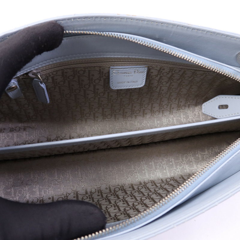 Dior 牛皮皮革Lady D-Joy銀扣肩背袋-4