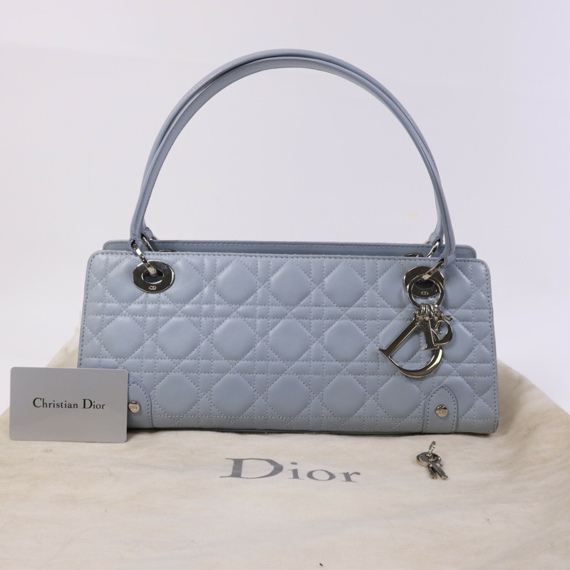 Dior 牛皮皮革Lady D-Joy銀扣肩背袋-6