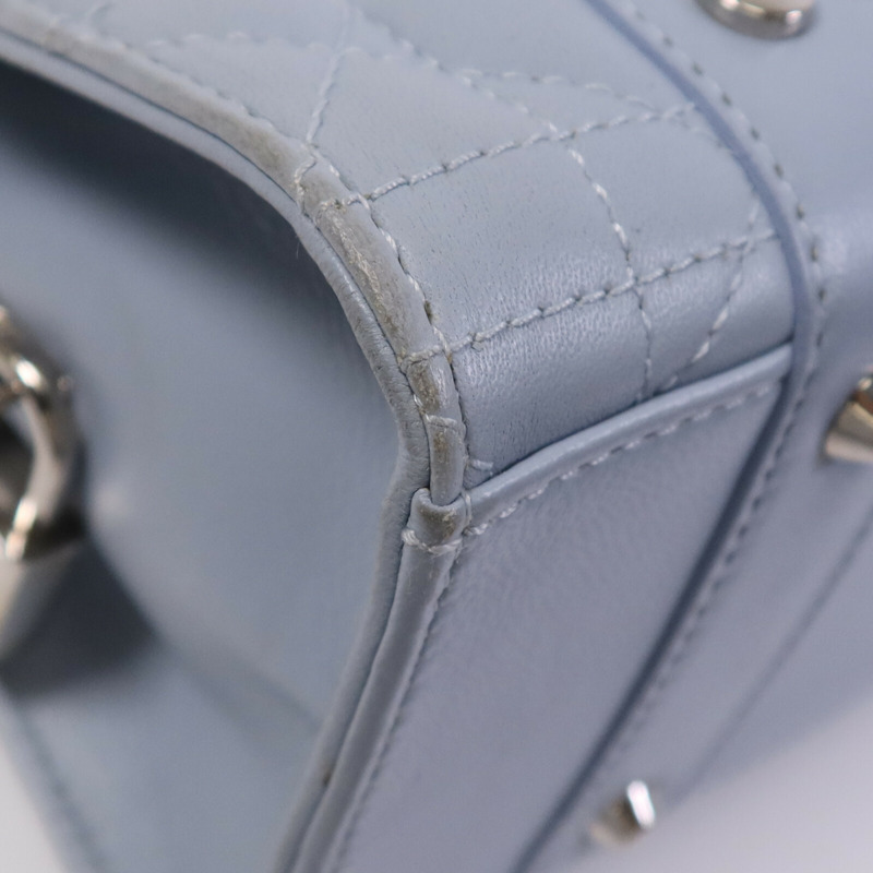 Dior 牛皮皮革Lady D-Joy銀扣肩背袋-9